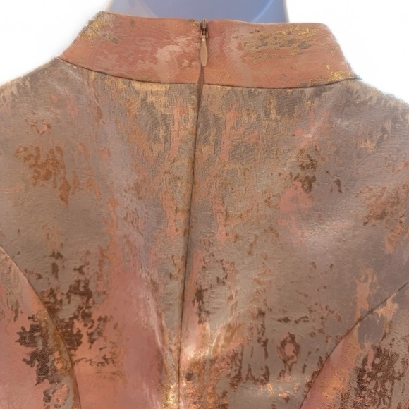 Vince Camuto Metallic Brocade Fit & Flare Dress – Size 12 Holiday Party Dress - Picture 8 of 16